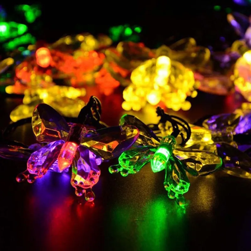 Solar String Lights Butterfly Light String Led Christmas Lights Led Solar Lights 4.8M 20 LEDs Solar Power Outdoor Waterproof For Garden From 9 18 DHgate