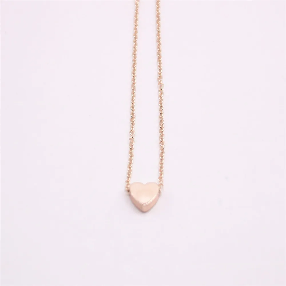 18k Gold Silver Plated Pendant Necklace Flat Bottom Solid Love Necklace Giften till Women193J