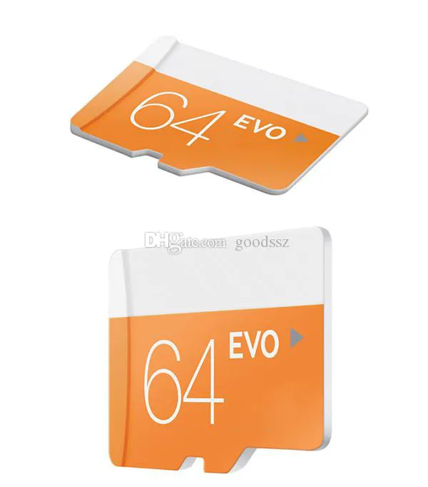 EVO 16GB 32GB 64GB CARTÃO DE MEMÓRIA 10 UHS-1 TF Trans flash com pacote selado adaptador