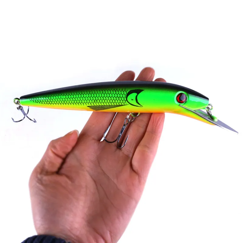 Big Game Minnow Saltwater Fishing Lure Bass Crankbait 45g 20cm Djupdykning Simning Konstgjord Laserbete