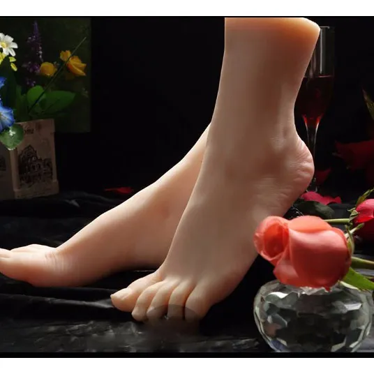 Hot Sell Silicone LifeLike Mannequin Foot Dummy Arbitration-Bent // Posed / Soft Cloning Mode Leksaker