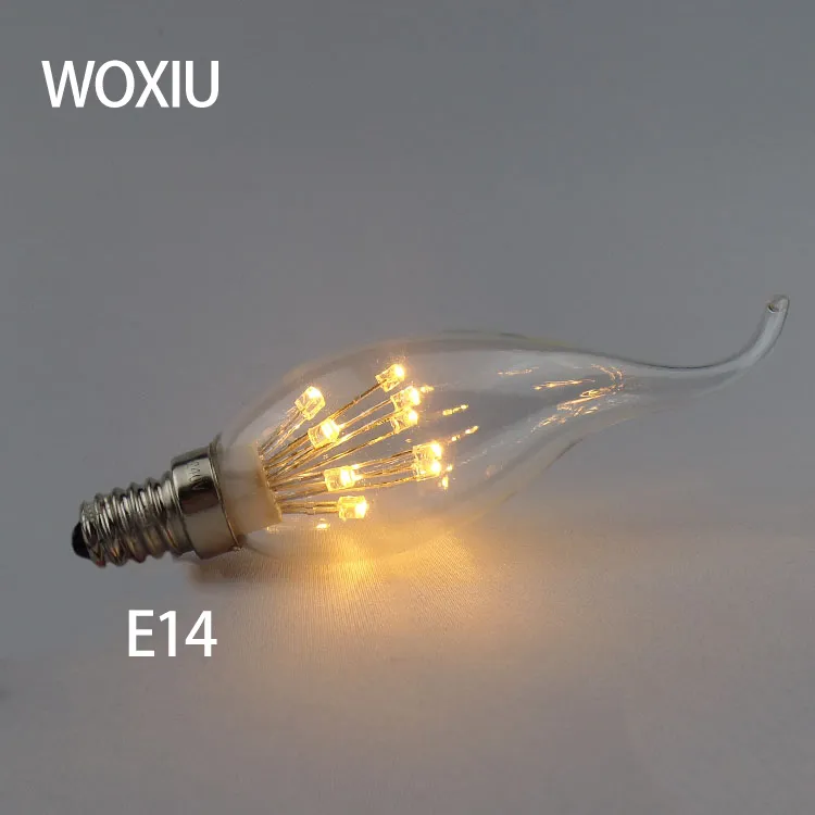 WOXIU LED-Glühlampe E14, kleine Schraubkerzenlampe, 3 W, Blasen-Kronleuchterlampe, LED-Glühlampe, Rücklichtquelle