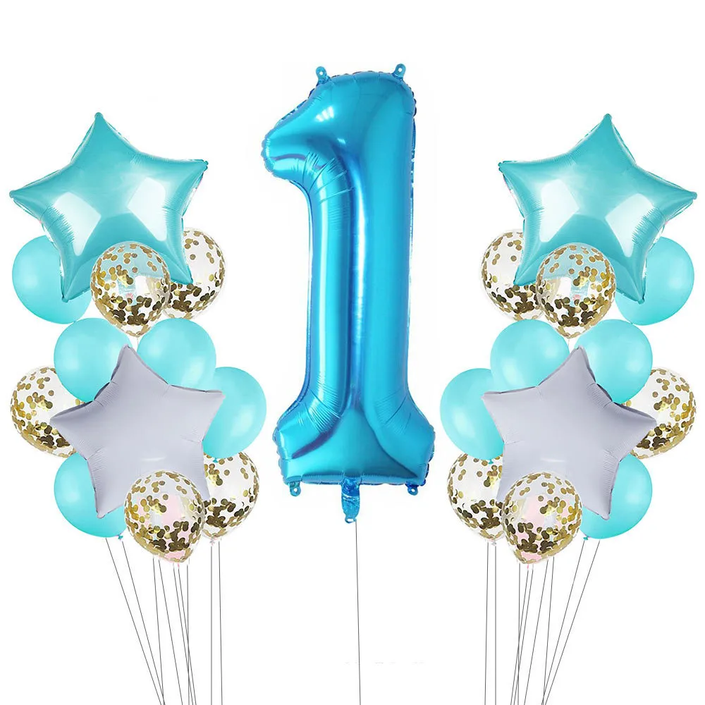 1 Año De Edad Baby Shower Cumpleaños Número 1 Globos De Aluminio