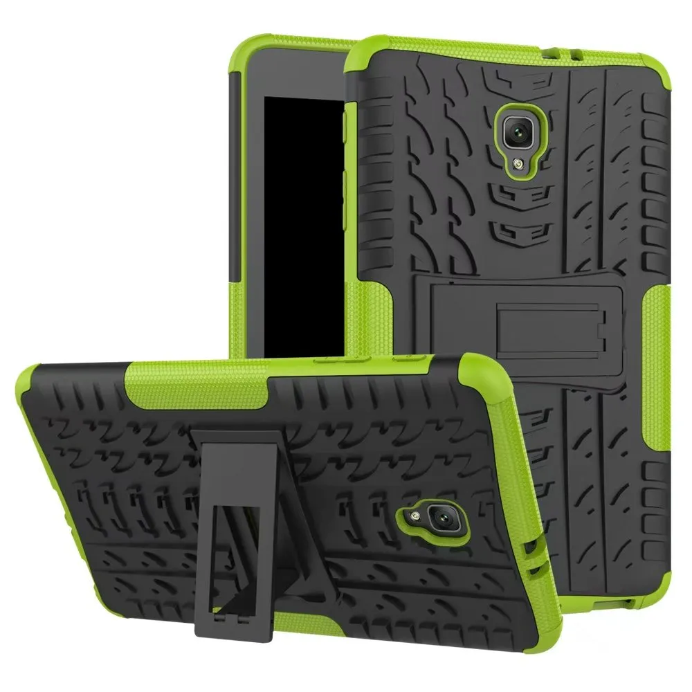 Hybrydowy kickstand Wplatanie Wytrzymały Heavy Duty TPU + PC Pokrywa Case dla Samsug Galaxy Tab E T377 Tab a 8,0 T387 Tab a 8,0 2019 T290 T295 20 sztuk