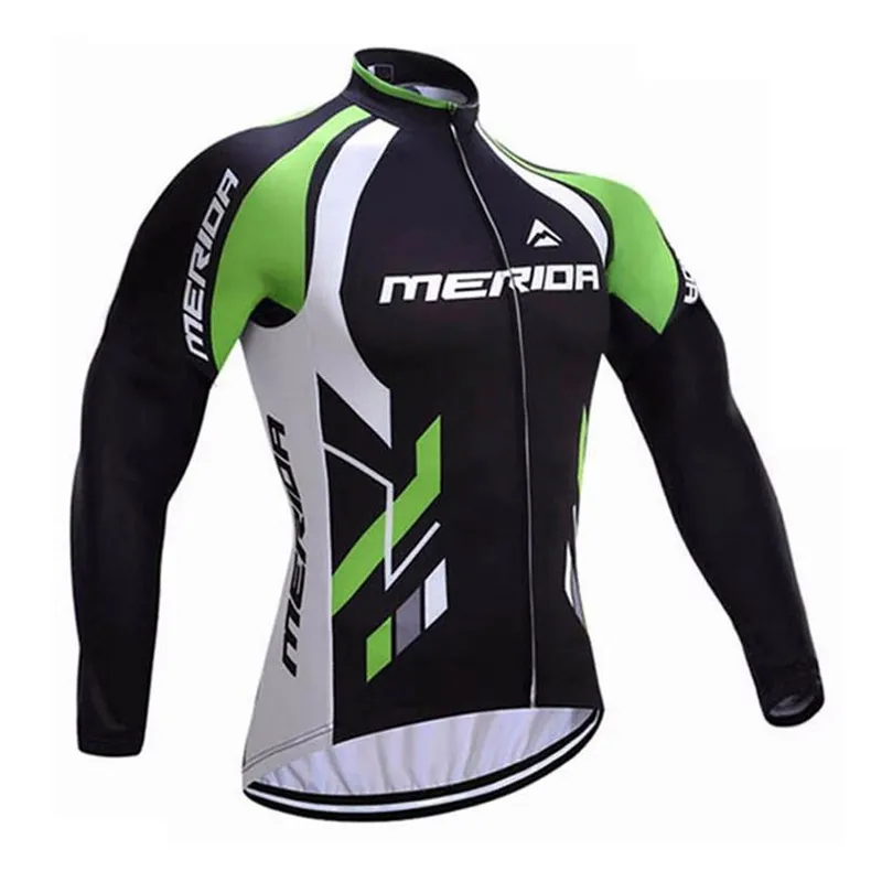 Merida Team Cycling Długie Rękawy Jersey Moda Na Zewnątrz Wysokiej Jakości MTB Ropa Ciclismo Rower Sportwear Hurtownie C2913