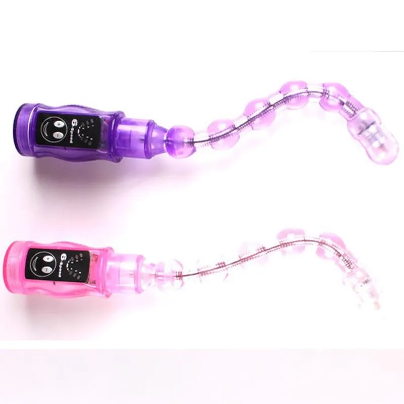 6 velocità perline anali vibrazione Plug ano stimolatore della prostata massaggiatore vibratore in giochi adulti giocattoli del sesso le donne e gli uomini