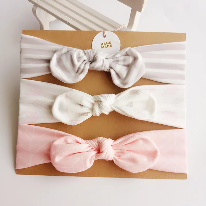 sell 8 Style Baby girl Unicorn INS Headband hair accessories Knot Bows Bunny band Birthday gift Flowers Geometric Print l5061149