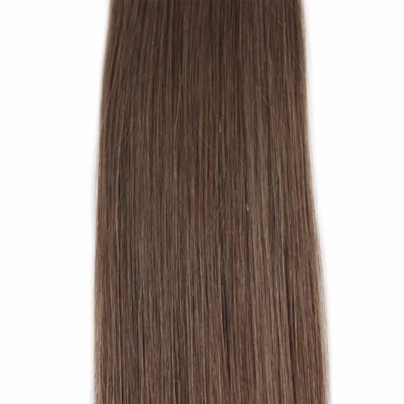 ELIBESS HAIR - I Tip Human Hair Extensions 0.8g Strand 200 strands Extensions Medium Chestunt Color # 6 Stick Tip Hair