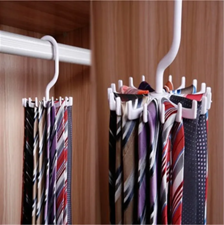 Roterende Tie Rack Organizer Hanger Closet Organizer Opknoping Storage Sjaal Rack Tie Rack Houdt Hals Ties Haak T2I060