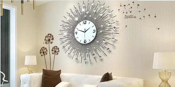 Zestaw kutego żelaza Zegar ścienny Zegar kwarcowy / Sypialnia Super Mute Zegar / Nowoczesny Creative Mute Wall Clock