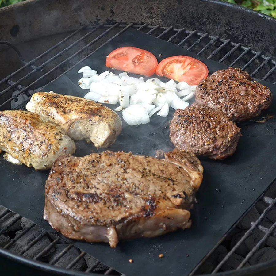 Reusable Teflon Barbecue Grill Mat Non Stick BBQ Barbeque Grill