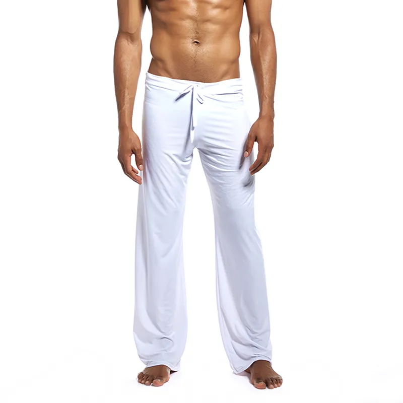 Mężczyźni Długi Spodnie Cienkie spodnie piżamas Miękkie Sexy Lato Oddychające do domu -MX8
