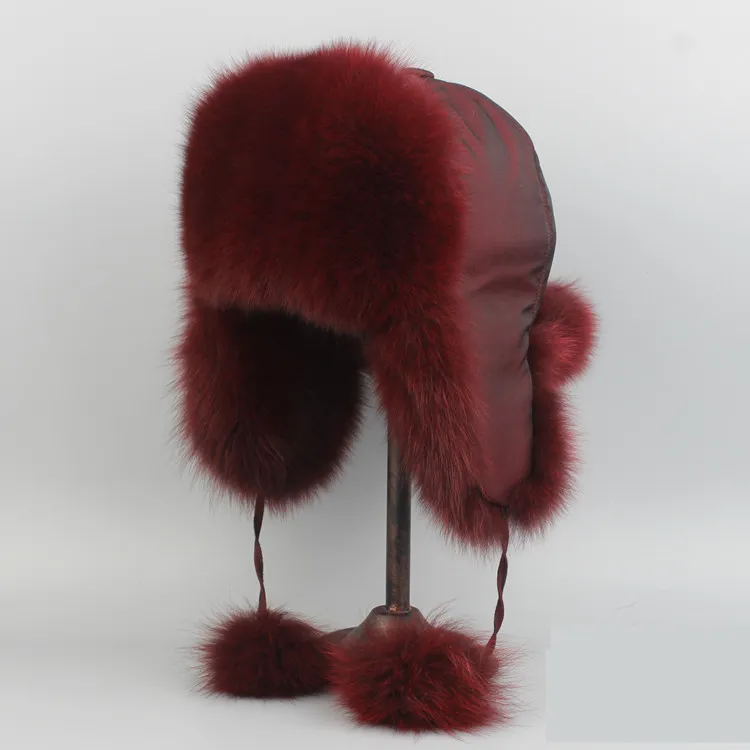 Real  Fur Hat or Racccoon Fur Hat Winter Women Cap