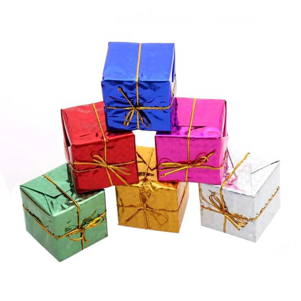 Venda quente por atacado de Natal Mini Caixa de Presente enfeites de Árvore de natal Ornamentos Venda quente por atacado de Natal Mini Caixa de Presente enfeites de Árvore de natal Ornamentos