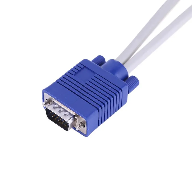 Cablesed VGA Splitter Cable Dual 2 Monitor 15pin اثنين من المنافذ ذكر إلى أنثى