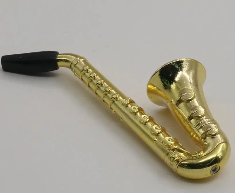 Nouveau tuyau en métal portable amovible Sax petit tuyau de pot de fumée créatif