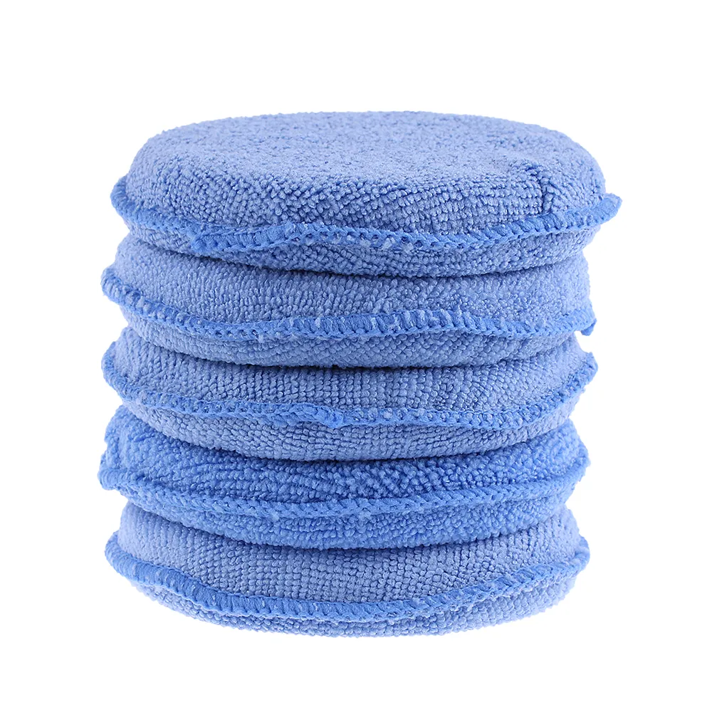 Bumdenuu 6PZ / Set Car Wax Pad per Lucidatura di Spugna per Pulizia Kit Spugna per Pulizia Cuscinetti Applicatori in Microfibra Impugnatura A Pinza Car-Styling