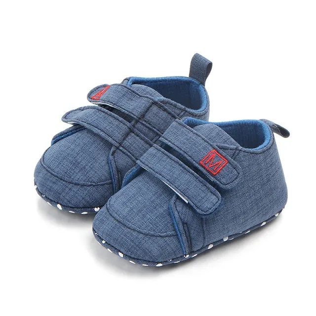 Zapatos de cuna para primeros pasos para recién nacidos, suela antideslizante suave, zapatos de lona informales para niños pequeños Unisex para bebés, niños y niñas
