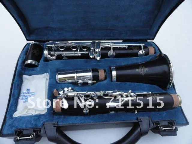 Crampon Cie Clarinet 1986 E13 Sandalwood Ebony Tube B Flat Clarinet Instruments with 16 Holes + 10 Reeds + Case