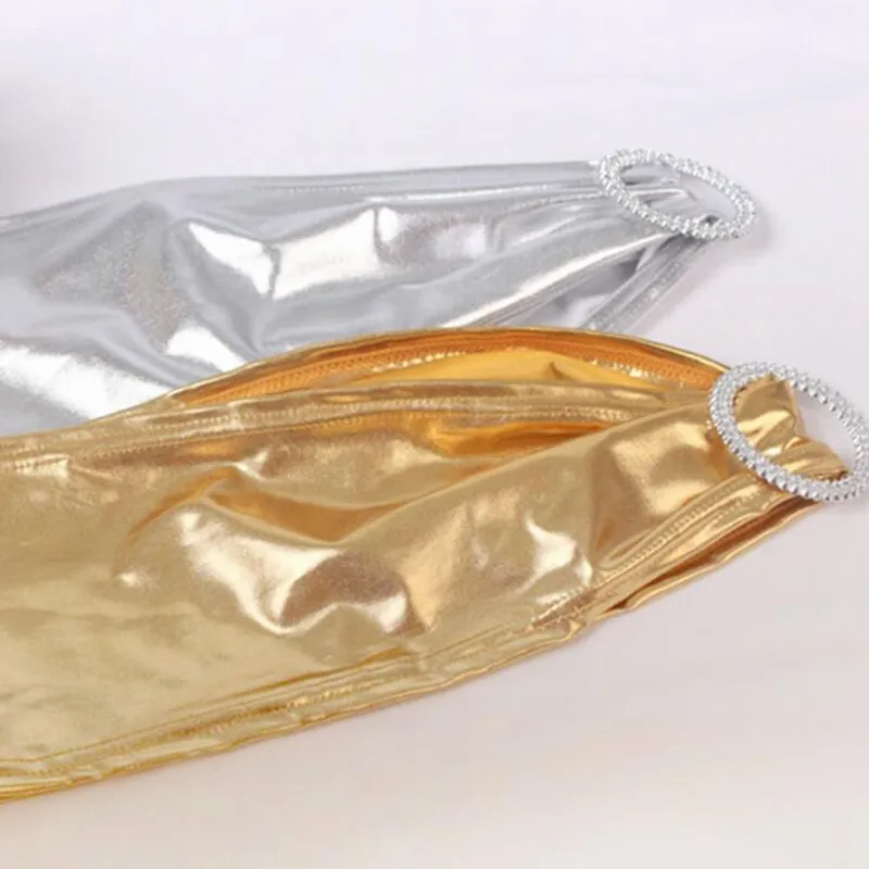 Металлическое золото серебро спандекс лайкра стул пояса полосы стул крышка створки свадьба стул декор бесплатная доставка