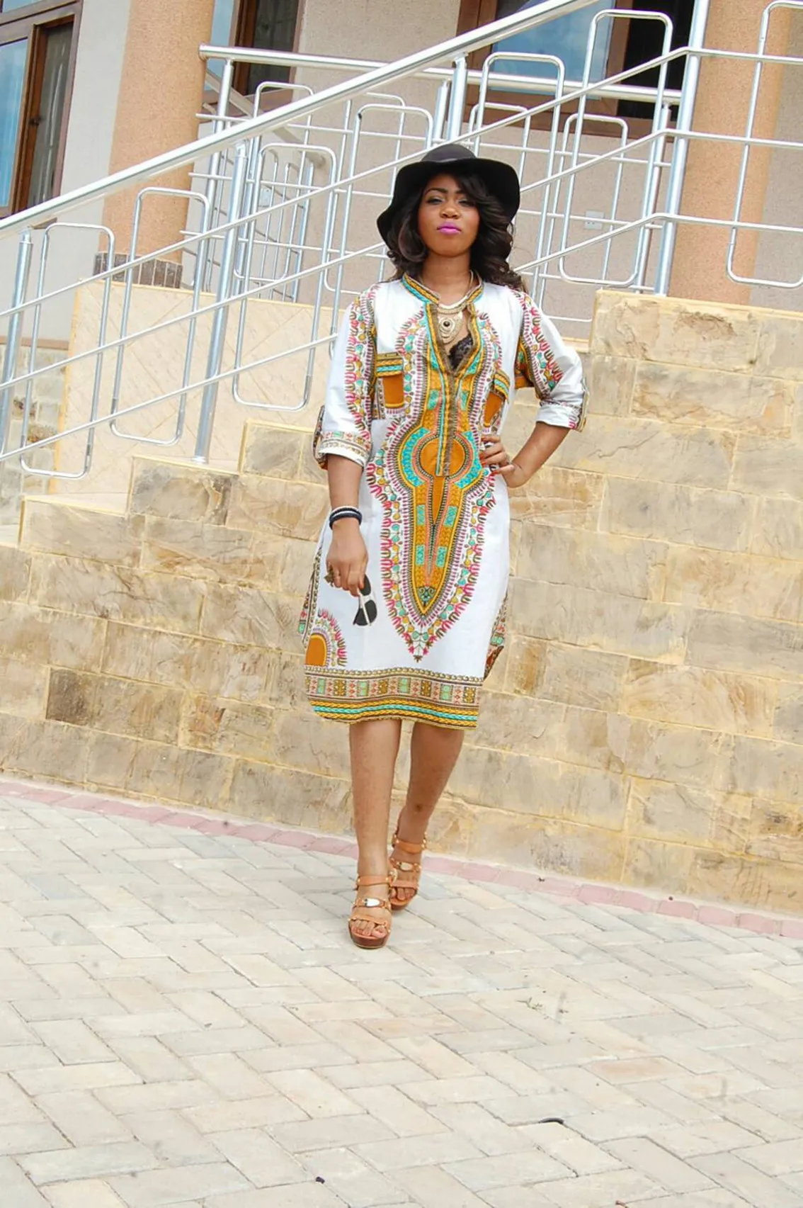 卸売アフリカ服ダニキドレス女性カジュアルサマーヒッピープリントDashiki Fexifer Femme Boho Robe Femme