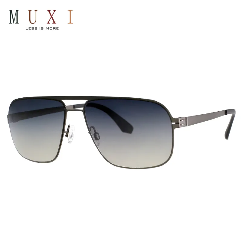 MUXI livraison gratuite nouveau style 2018 mode dernières lunettes de soleil polarisées pour hommes monture en métal de qualité supérieure