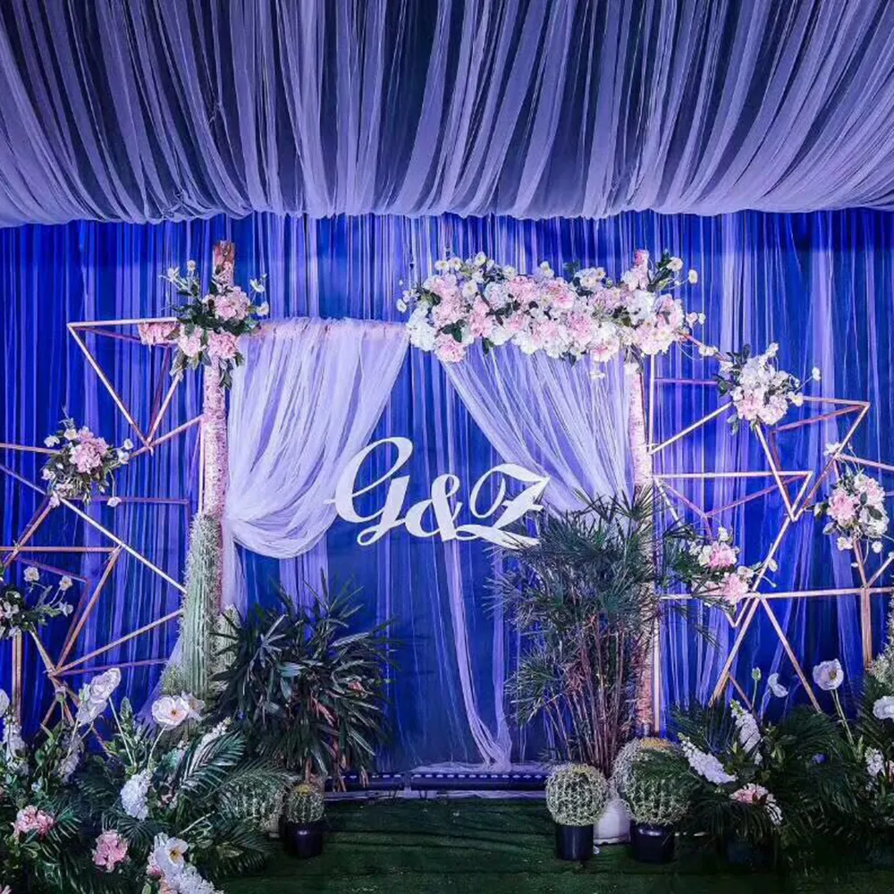 3 m x 3m weißer Tutu -Schärpe Hochzeits Hintergrund Vorhang Valance 1pcs für die Partydekoration