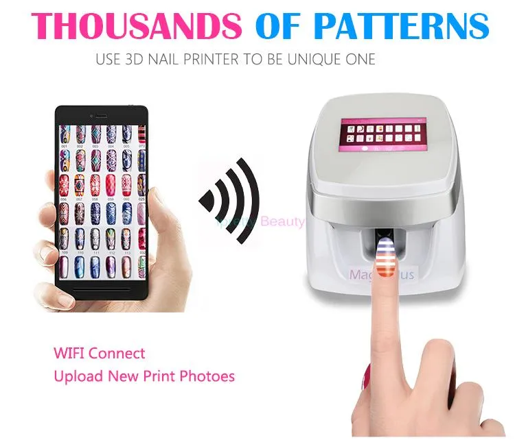 Mais novo Automático Inteligente digital inteligente 3D Impressora de Prego  Polonês Máquina / Máquina de Impressão de Unhas de Pintura DIY Nail Art