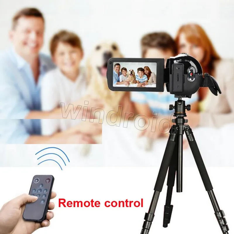 Écran tactile 3 pouces FHD 1080P Zoom numérique 16X Caméras vidéo numériques 24MP Caméscope DV Caméra rotative à 270 degrés avec télécommande