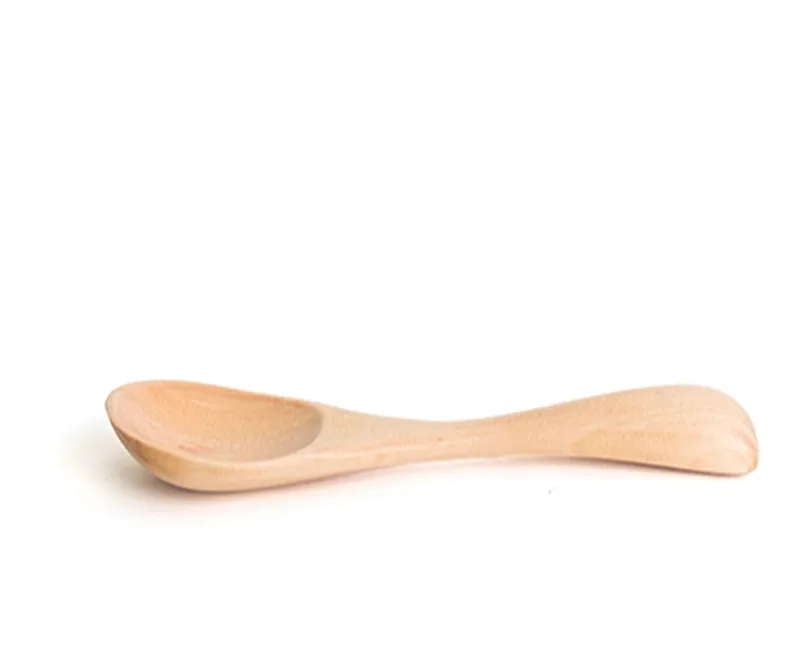 12.5*2.5cm Natural Wooden Spoon Scoop Wood Tea Honey coffee Condiment Salt Sugar Spoons