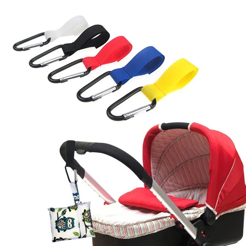 Multi Purpose baby stroller hanger Hook Clips infant Pushchair Strong hanger hooks Toddler carriage Accessories 18 colors C3671