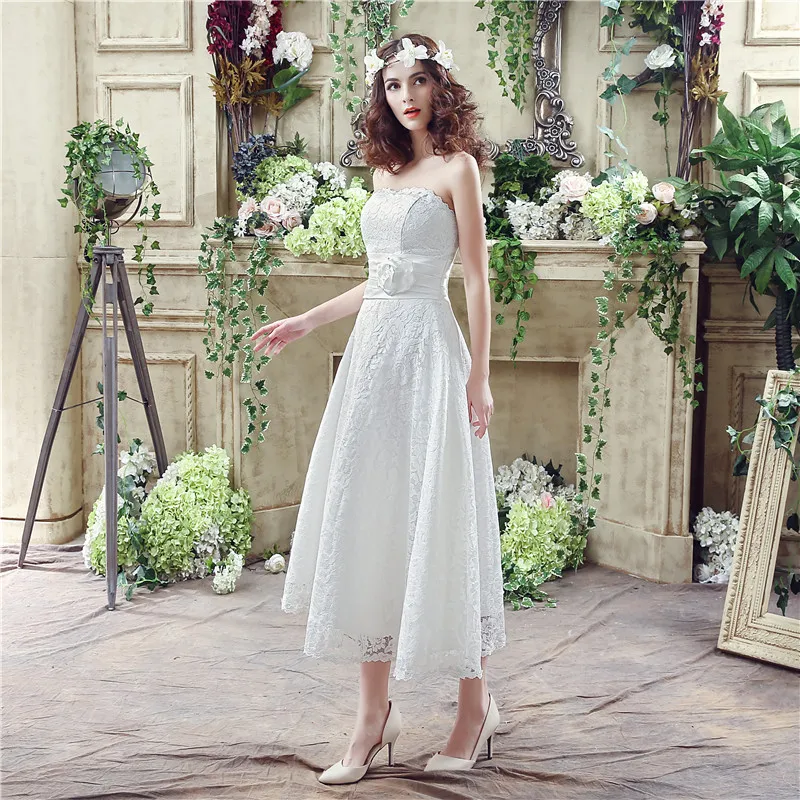 Elegant Lace line a wedding dress for Women - HY4225