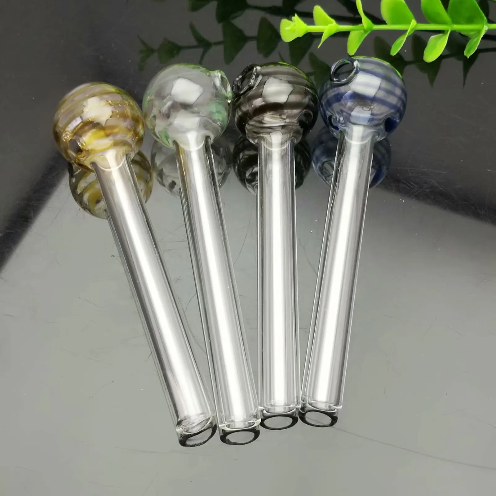 Lecca-lecca colorati vaso dritto in vetro Bong in vetro Pipa ad acqua Bong Pipe Accessori per fumatori Ciotole