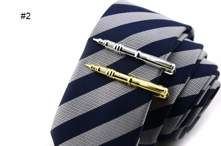 Delicate tie clips silvery golden metal gentleman chic tie clasp high quality tie bar multi styles free ship