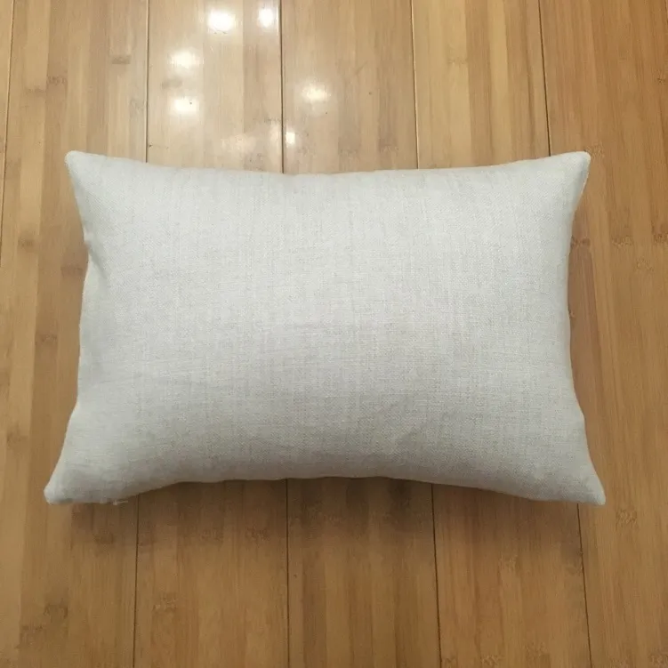 12x18 blank linen pillow case for dye sublimation 100% polyester burlap look cushion cover plain linen pillow cover ( 20 pcs/lot )