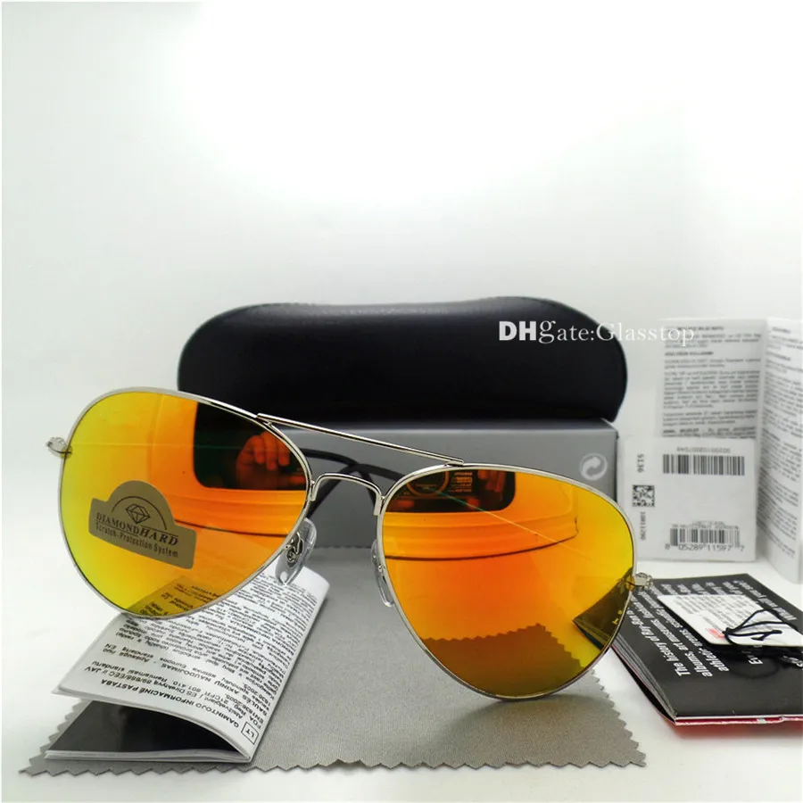 Toppkvalitet Glasslins män kvinnor Polit mode solglasögon uv400 skydd varumärke designer vintage sport plank solglasögon case box9754743
