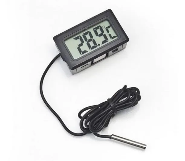 Mini Digital LCD Probe Aquarium Fridge Freezer Thermometer Thermograph Temperature Meter for Refrigerator -50~ 110 Degree FY-10 SN1073