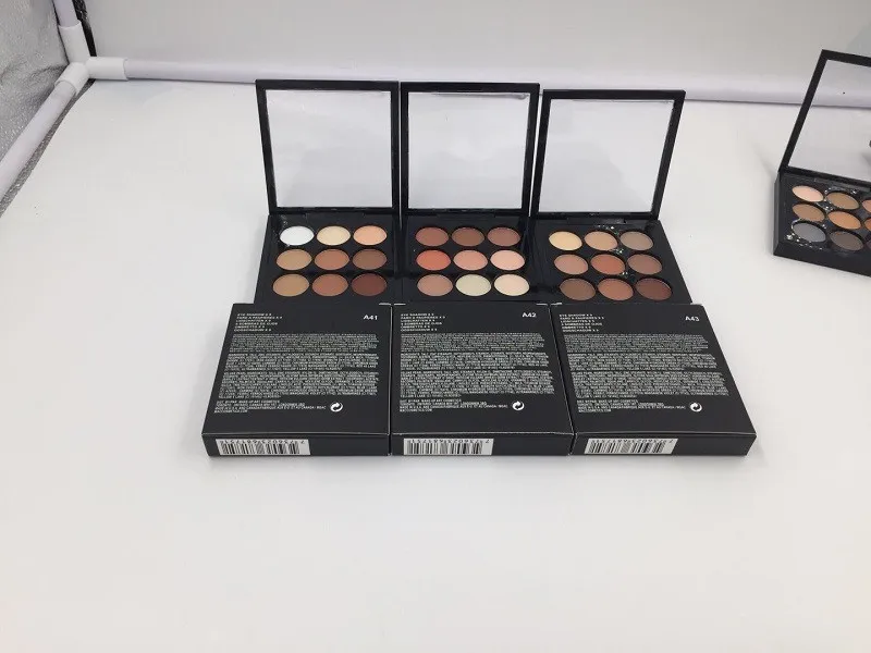 Arrivées de maquillage de haute qualité chaudes 6 types de palettes mates de palette de fards à paupières de style 9 couleurs