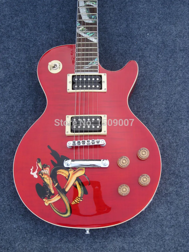Al por mayor: el fabricante de guitarra China Cobra Cobra Body and Diftonboard Slash LP Electric Guitar Envío gratuito
