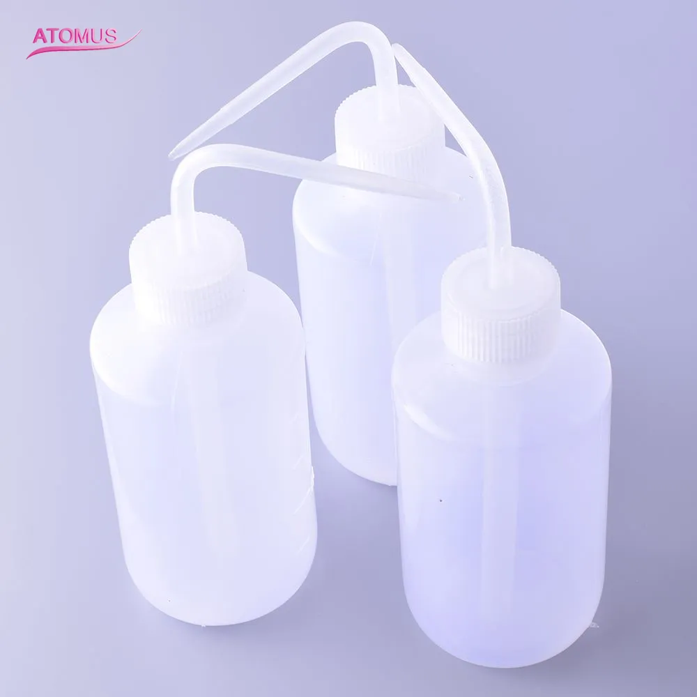 3 stks 250 ml niet-spuit diffuser wassen squeeze tattoo fles groene zeep inkt wassen plastic tattoo accesories helder plastic tattoo wasreiniging