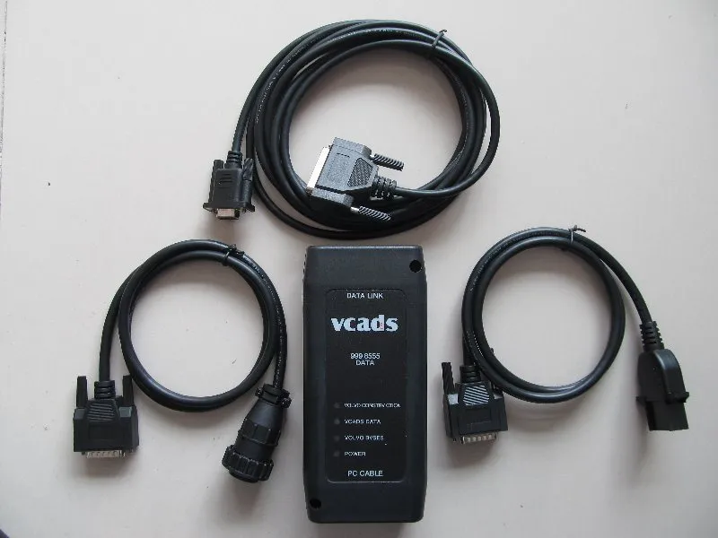 تشخيص أدوات الشاحنة الماسح الضوئي VCADS Pro جميع الكابلات مع حالة 2 سنوات ضمان 24V الخدمة الثقيلة