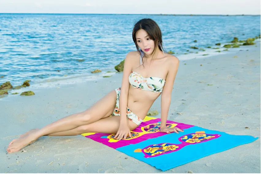 Polyester Plaj Duş Havlu Battaniye Bayan Yoga Havlu Gökkuşağı Renk Bohemian Plaj Havlusu Serviette Kapakları Beach Şal Wrap Yoga Mat Kapakları