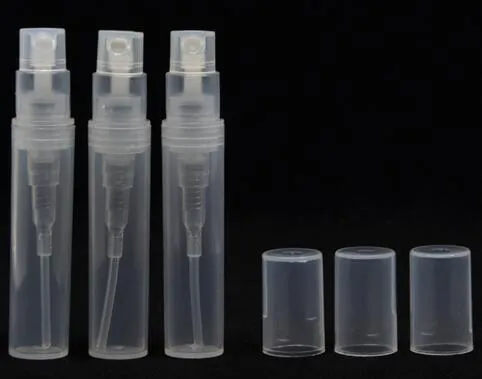 3 ml plastsprayförstärkningsflaskor Parfume Refill Provbehållare Kosmetik Sprayerflaskpump