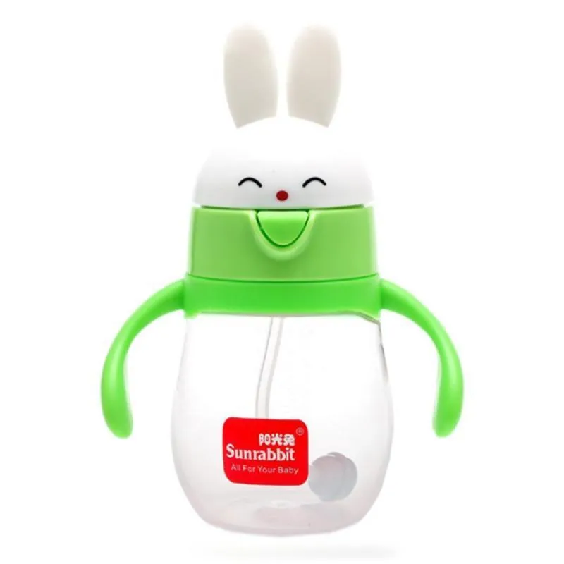 الطفل زجاجة Sunrabbit BPA مجانا طبيعي مادة البولي بروبيلين 260/320 مل الرضع المياه عصير الحليب تغذية الآمن R4 التعلم