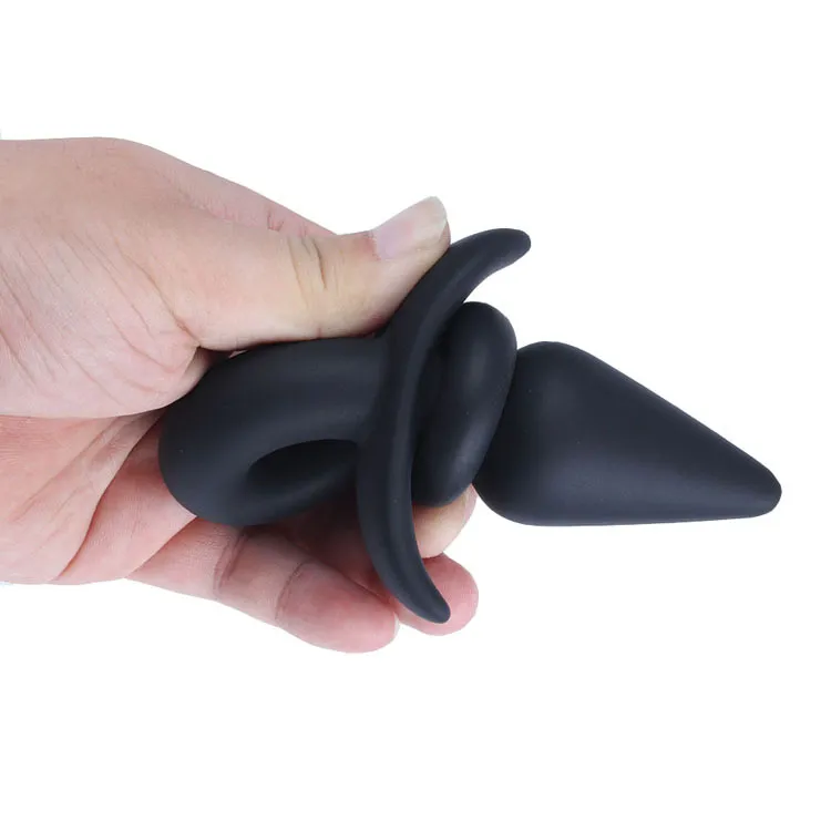 Latest Sexy Silicone Dog Tail Anal Plug Butt Beads Anus Dilator Gspot Prostata Massage Adult Bondage BDSM Sex Games Toy For Femal8015556