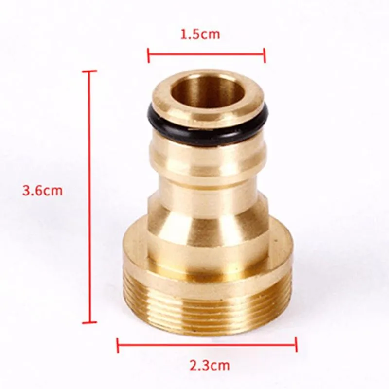 Brass Threaded Hose Connector Pipe Tap Adaptor Fitting For Kitchen Tube