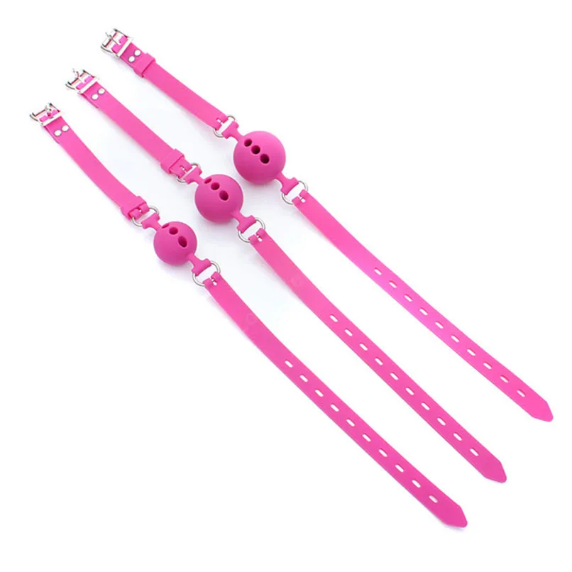 Bavaglio a sfera a bocca aperta in silicone pieno da 38 mm/43 mm/48 mm nel gioco per adulti Bondage Restrizioni Prodotti del sesso Giocattolo erotico BDSM_voghion.com