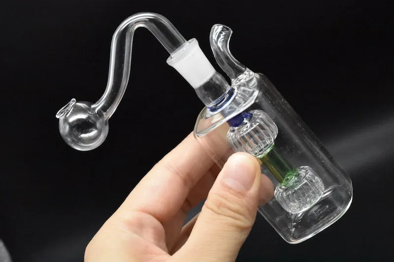 Piccola acqua bruciatore a olio Rig mini Bong di vetro Vetro Bubbler Bong Catcher Fumo Tubi di acqua Olio Rigs dab rig birdcage perc