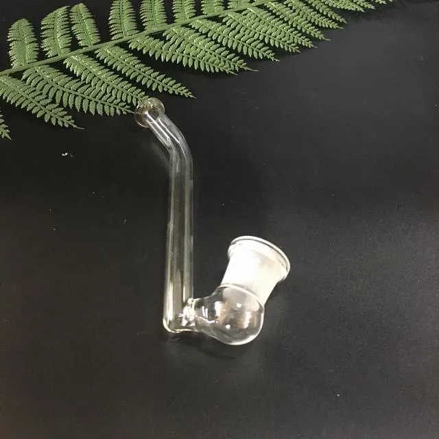 Embouchure d'adaptateur d'arc femelle incurvée de narguilé en verre de 18,8 mm avec pistolet à eau de type crochet en J