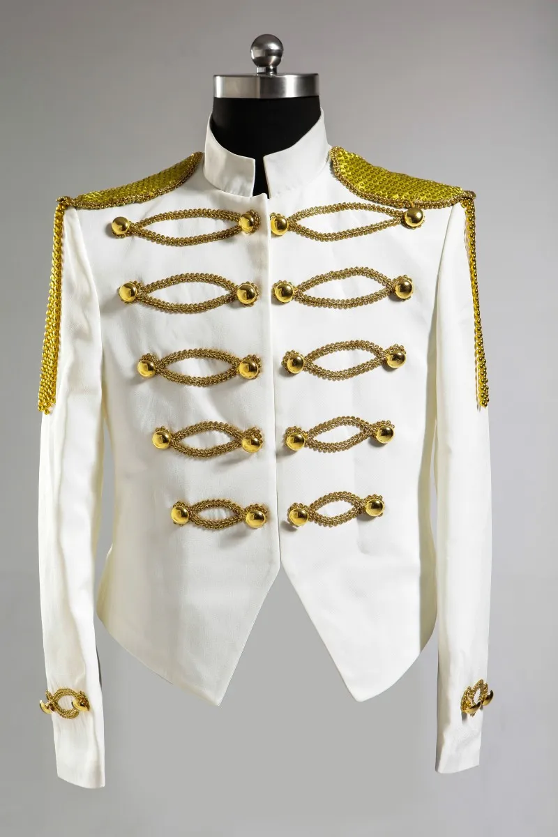 Mens white on sale military jacket